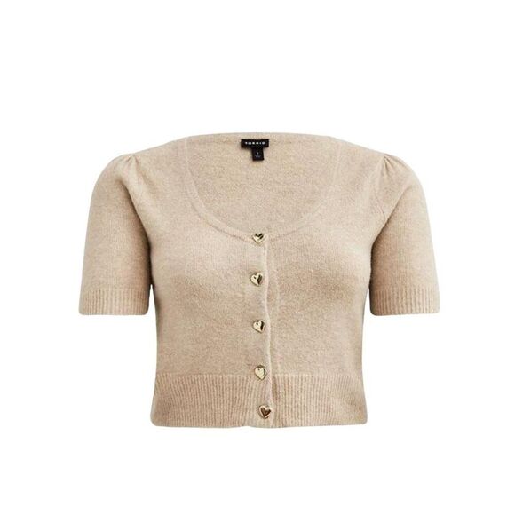 Torrid Vegan Cashmere Cardigan Button- Front Cropped Sweater Size 1X (14-16) NWT - Picture 1 of 16
